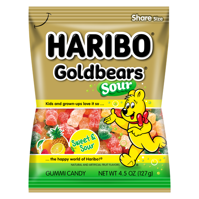 Haribo Sour Goldbears Gummi Candy 4.5oz