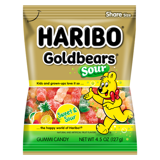 Haribo Sour Goldbears Gummi Candy 4.5oz