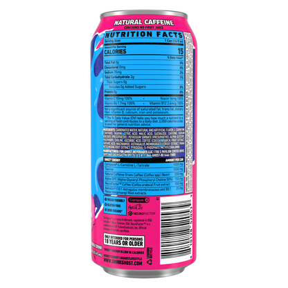 GHOST ENERGY Bubblicious Cotton Candy 16oz Can