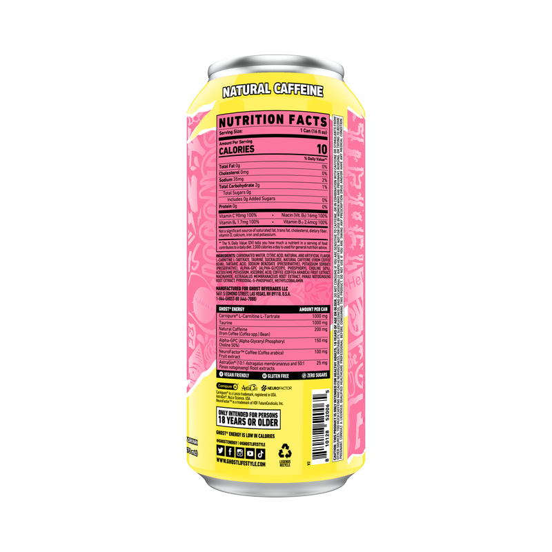 GHOST ENERGY Sour Pink Lemonade 16oz Can