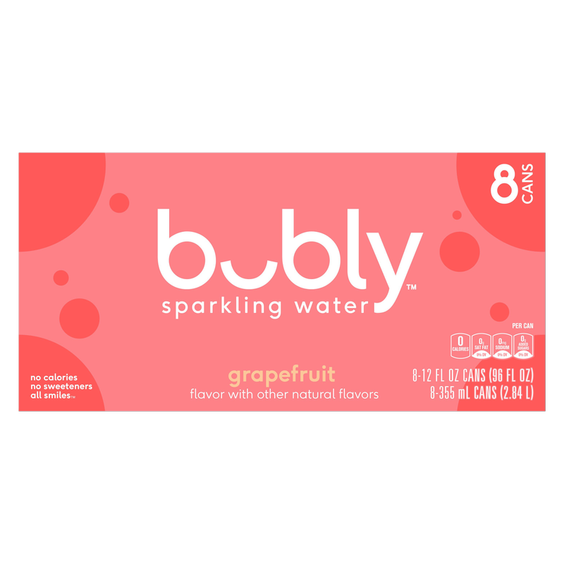 Bubly Grapefruit 8pk 12oz Can
