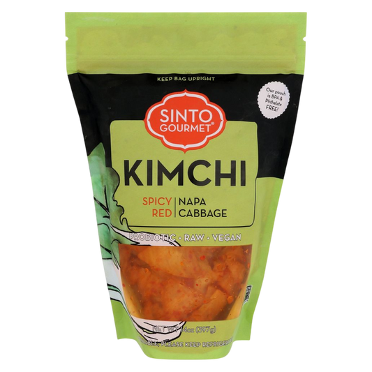 Sinto Gourmet Spicy Red Napa Cabbage Kimchi, 14 oz
