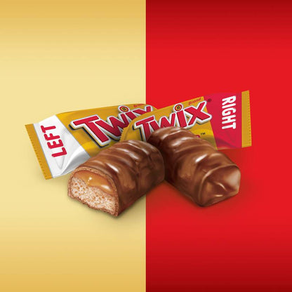 TWIX Fun Size Caramel Cookie Chocolate Bars - 10.83 oz Bulk Candy Bag