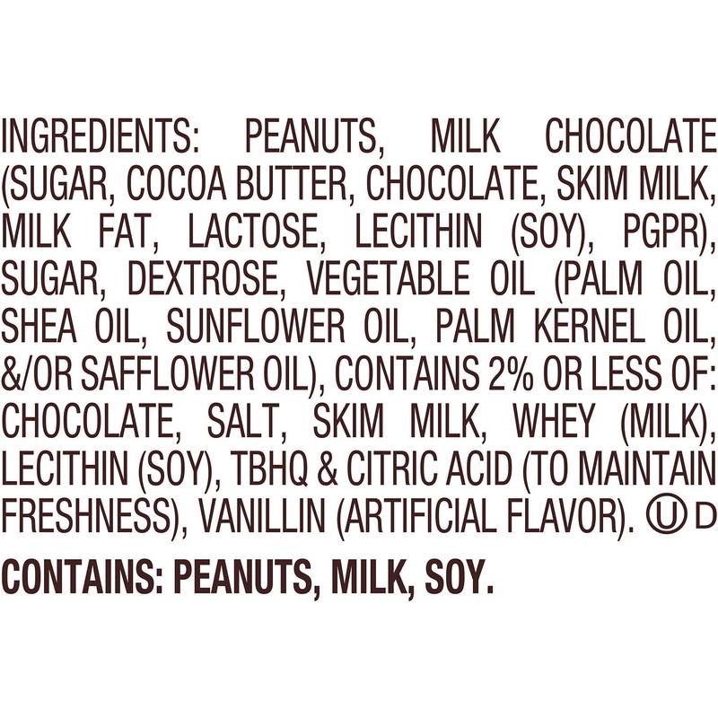 REESE'S Assorted Milk Chocolate Snack Size Peanut Butter Shapes, Halloween Candy Variety Bag, 9 oz