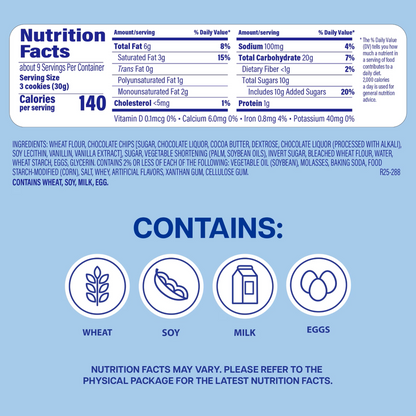 Entenmann's Soft-Baked Chocolate Chip Cookies, 10 oz