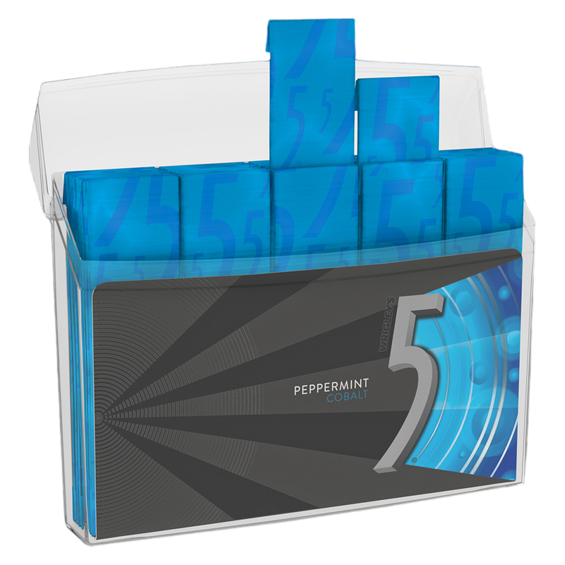 5 GUM Peppermint Cobalt Sugar Free Chewing Gum, Five Gum 35 Stick Pack