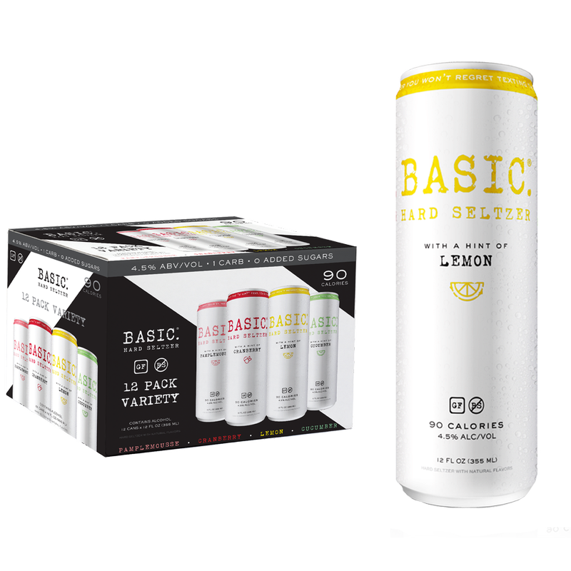 Basic Hard Seltzer Variety 12pk 12oz Can 4.5% ABV