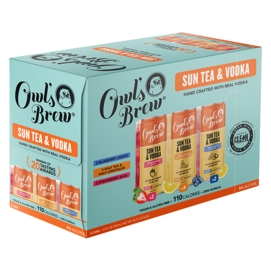 Owl's Brew Sun Tea & Vodka 8pk 12oz Can 5% ABV
