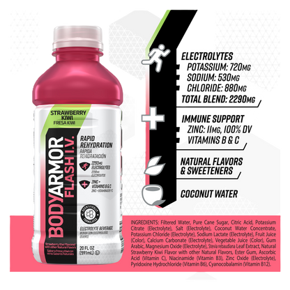 BODYARMOR FLASH I.V. Strawberry Kiwi 20oz Btl