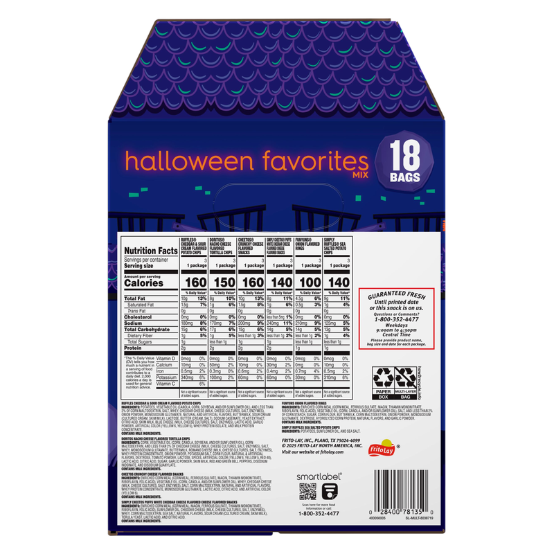 Frito Lay Snacks Variety Pack Halloween Favorites Mix 18ct