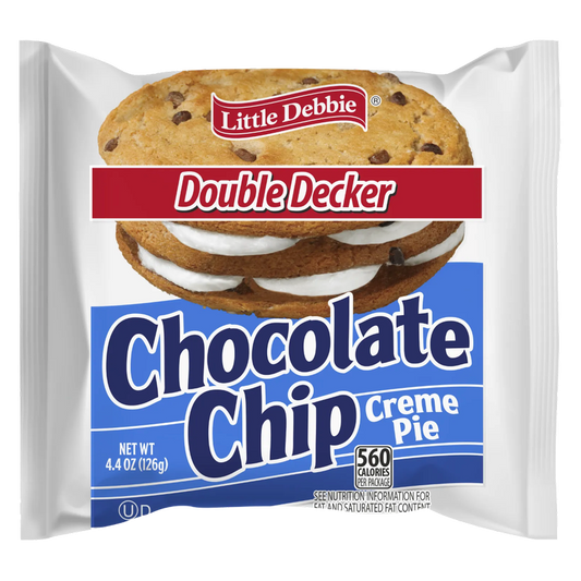 Little Debbie Chocolate Chip Crème Pie- Double Decker, 4oz