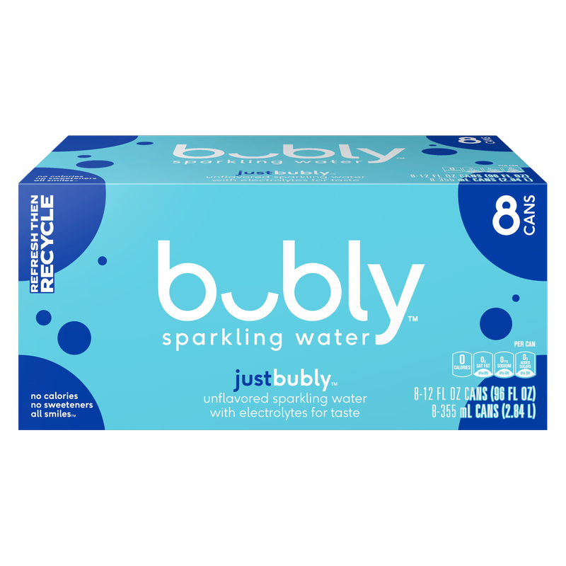Bubly Unflavored 8pk 12oz Can