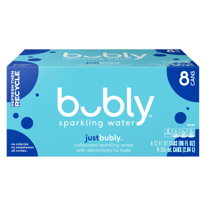 Bubly Unflavored 8pk 12oz Can