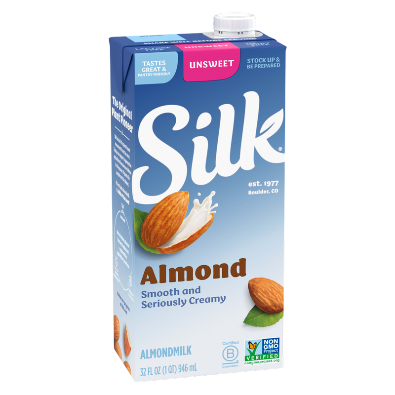 Silk Original Unsweetened Almond Milk 1qt