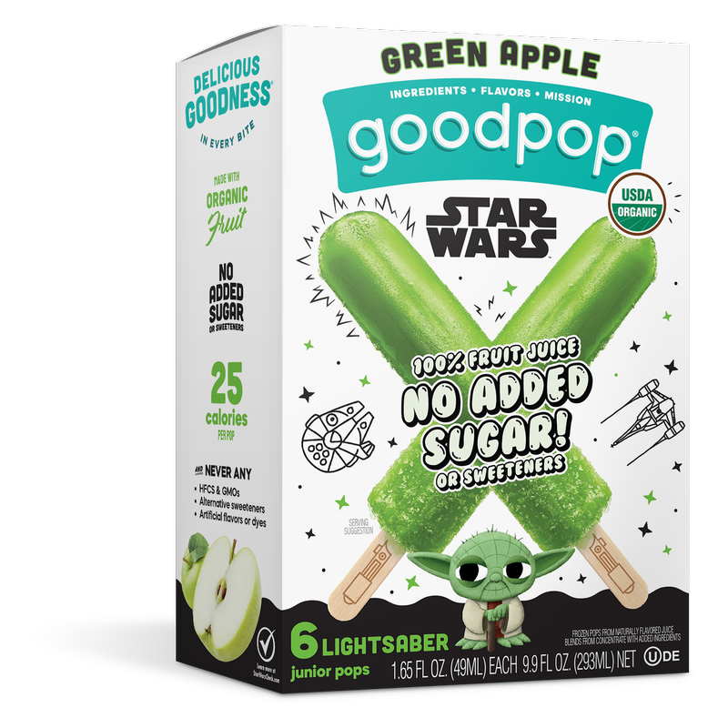 GoodPop Green Apple Junior Pops 6 ct
