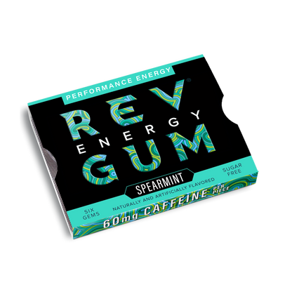 REV ENERGY GUM, Spearmint Caffeinated Regular Strength