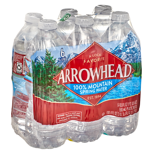 Arrowhead Spring Water 6pk 0.5L Btl