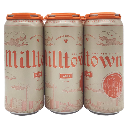 Banded Brewing Milltown Lager 6Pk 16Oz Can 4% Abv