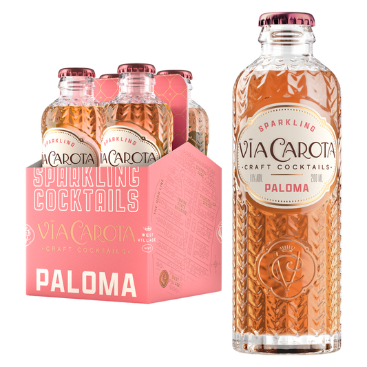 Via Carota Craft Cocktail Sparkling Paloma 4pk 200ml 11% ABV
