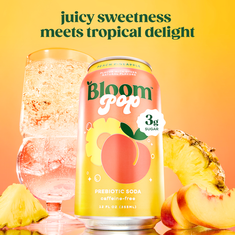 Bloom Pop Peach Pineapple 12oz Can