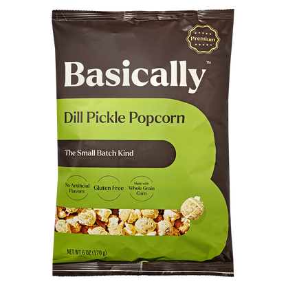 Basically Premium Dill Pickle Small Batch Popcorn 6oz