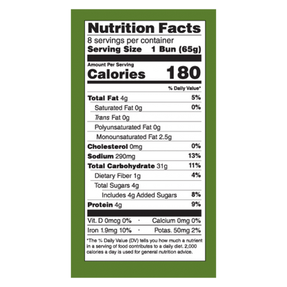 Rudi's Organic White Hamburger Buns - 8ct/18oz