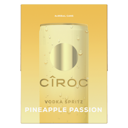 CIROC Vodka Spritz Pineapple Passion 12oz 4pk 7% ABV