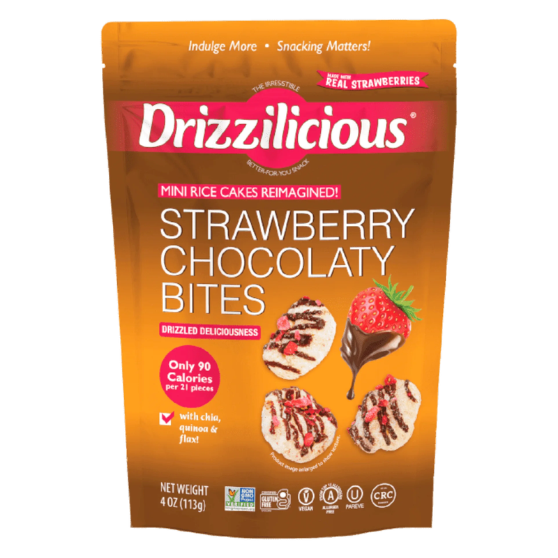 Drizzilicious Chocolatey Strawberry Drizzle  Mini Rice Cakes, 4oz