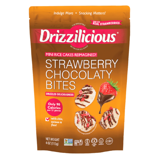 Drizzilicious Chocolatey Strawberry Drizzle  Mini Rice Cakes, 4oz