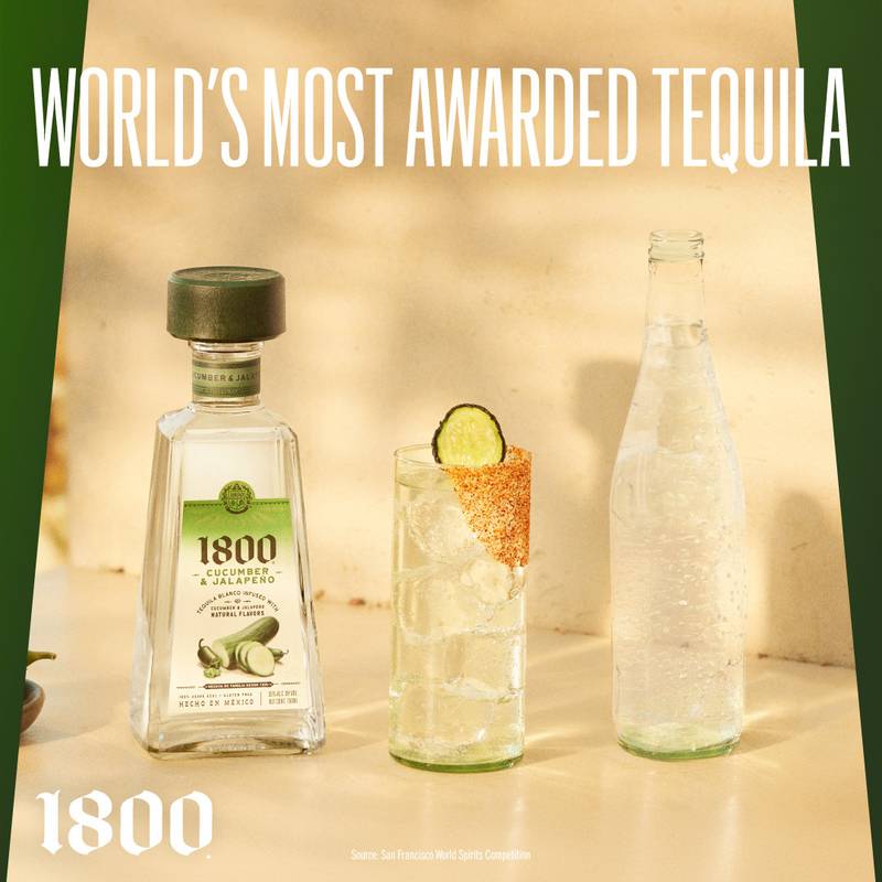 1800 Cucumber & Jalapeño Tequila 750ml (70 Proof)