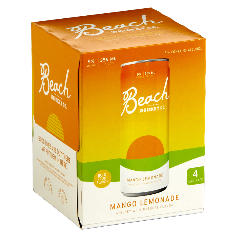 Beach Whiskey Mango Lemonade Rtd 4pk 355ml 5% ABV