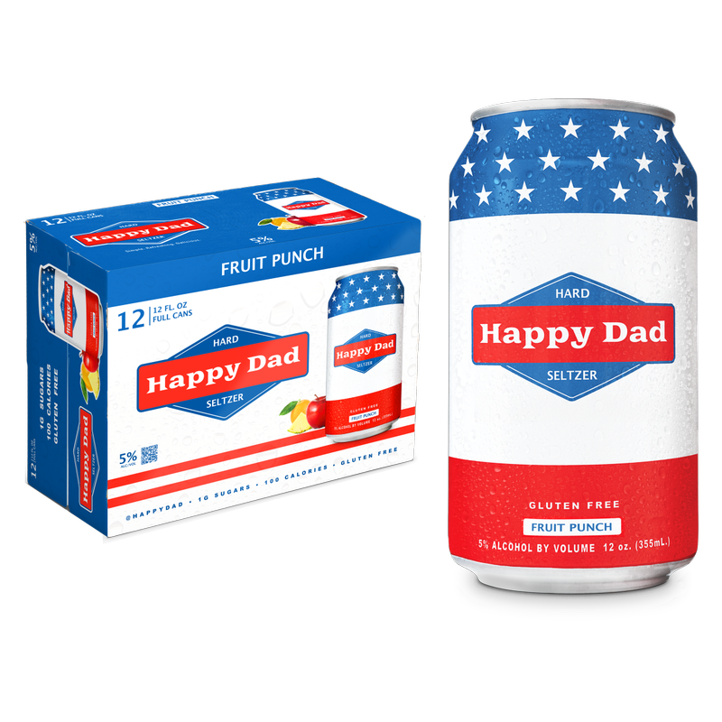 Happy Dad Hard Seltzer Fruit Punch 12pk 12oz Can 5.0% ABV