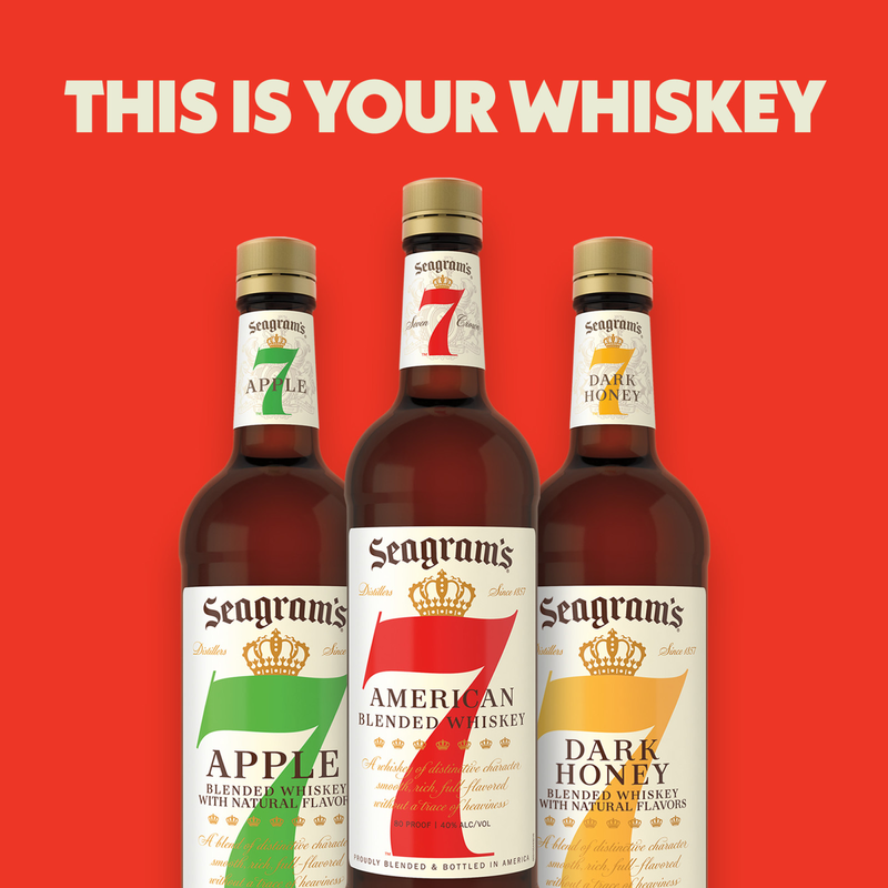 Seagram's 7 Crown American Blended Whiskey. 50 mL (80 Proof)