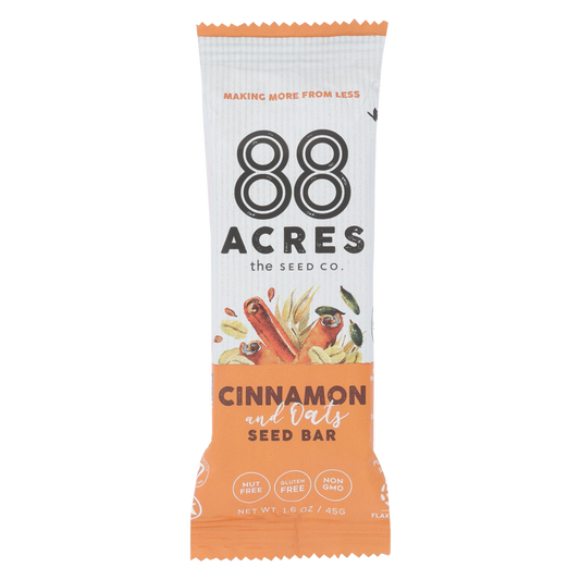 88 Acres Oats and Cinnamon Seed Bar 1.6oz