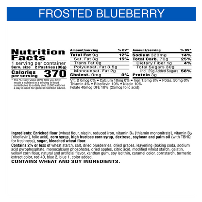 Pop-Tarts Frosted Blueberry Breakfast Toaster Pastries 2ct