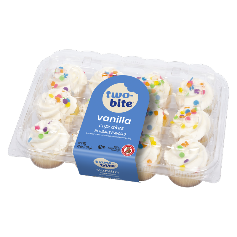 Two-Bite Mini Vanilla Cupcakes - 12ct