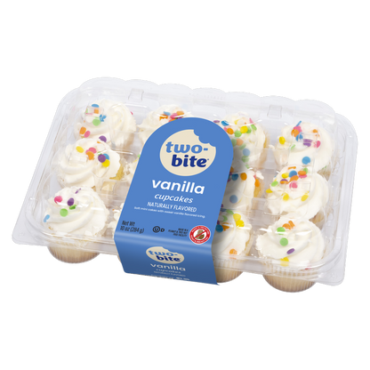 Two-Bite Mini Vanilla Cupcakes - 12ct