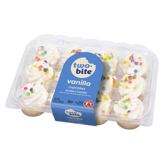 Two-Bite Mini Vanilla Cupcakes - 12ct