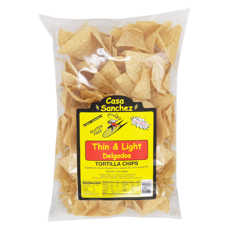 Casa Sanchez Thin & Light Tortilla Chips 14oz