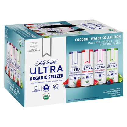 Michelob ULTRA Organic Hard Seltzer Coconut Water Variety Pack 12pk 12oz Cans 4% ABV