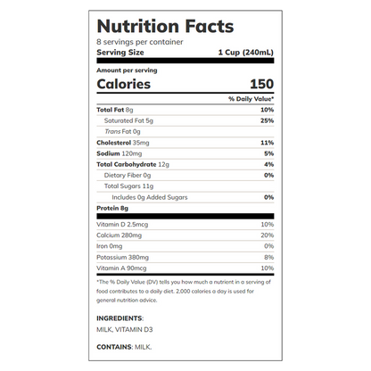 Oak Farms Whole Vitamin D Milk - 1/2 Gallon