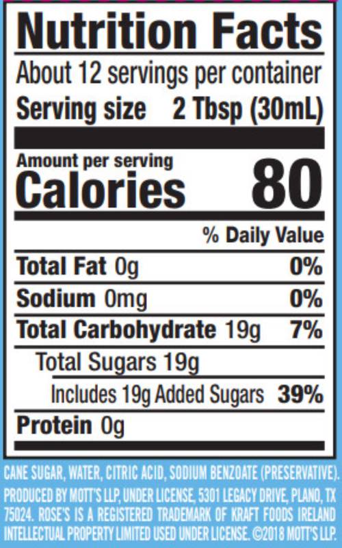 Rose's Simple Syrup 12oz Bottle