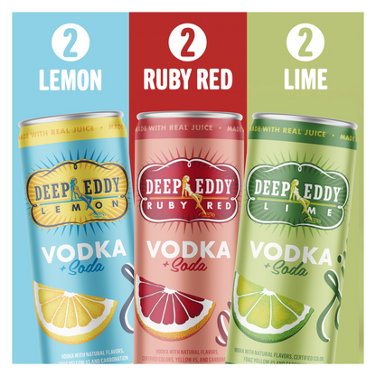 Deep Eddy Vodka Soda Variety 6pk 12oz Can 4.5% ABV 6pk 12oz Can 4.5% ABV
