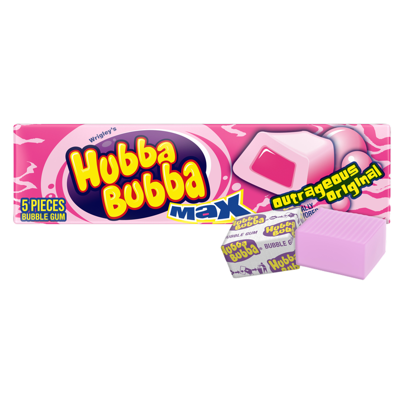 HUBBA BUBBA Max Original Bubble Gum, 5 Piece Pack