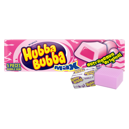 HUBBA BUBBA Max Original Bubble Gum, 5 Piece Pack