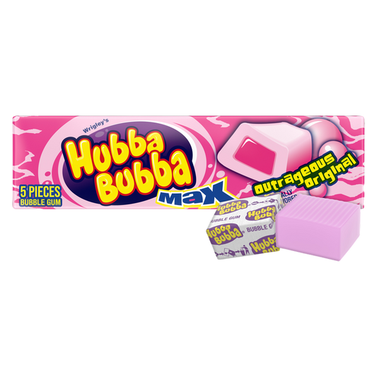 HUBBA BUBBA Max Original Bubble Gum, 5 Piece Pack