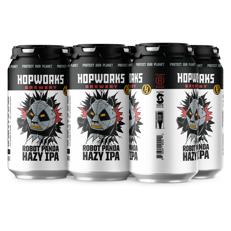 Hopworks Robot Panda Hazy IPA 6pk 12oz Can