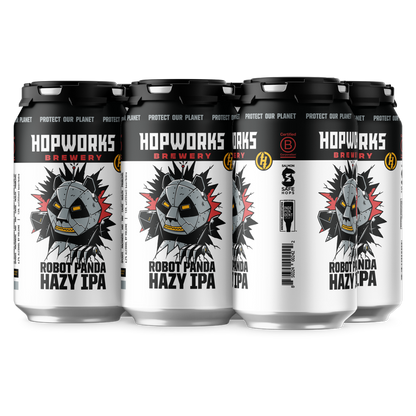 Hopworks Robot Panda Hazy IPA 6pk 12oz Can