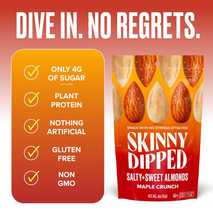 SkinnyDipped Maple Crunch Almonds, 4oz