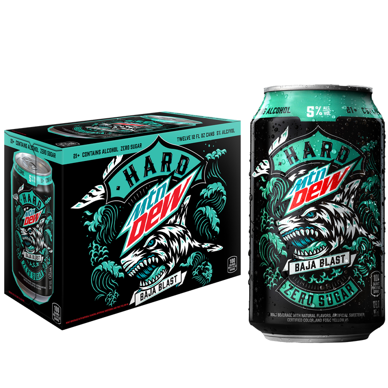 MTN DEW® Hard Zero Sugar Baja Blast 12pk 12oz Can 5% ABV